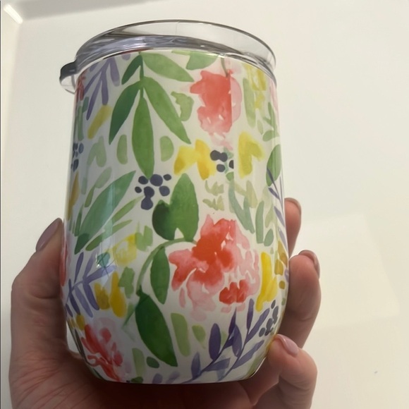 Floral Stainless Steel Wine 12 oz Insulated Tumbler - Picture 4 of 4